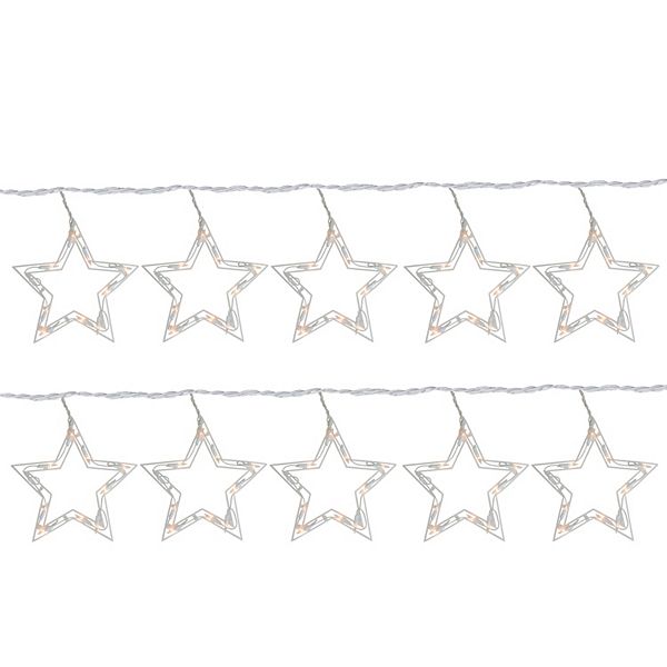 Northlight 13.5-ft. 100 Count Clear Twinkling Star Icicle Christmas Lights Northlight