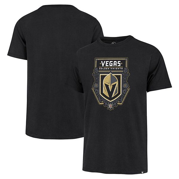 Мужская футболка '47 черного цвета Vegas Golden Knights с винтажным дизайном 47 Brand