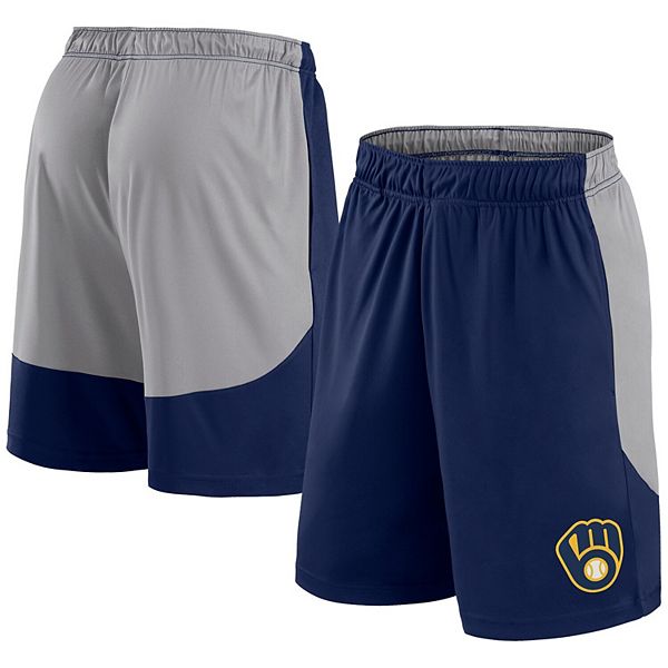 Мужские Спортивные Шорты Fanatics Navy/Gray Milwaukee Brewers Go Hard Fanatics Brands - White Label