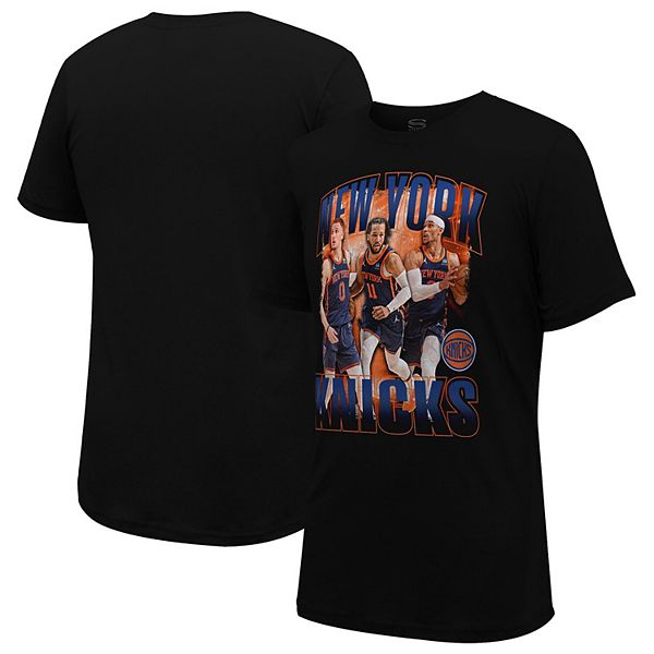 Unisex Футболка Stadium Essentials Jalen Brunson, Donte DiVincenzo & Josh Hart Черная New York Knicks Trio Stadium Essentials