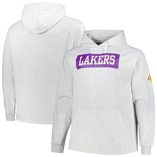 Серое мужское худи Fanatics Los Angeles Lakers с широкими рукавами и карманом Fanatics Brands - White Label