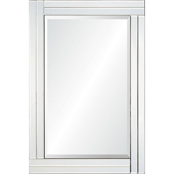 35" Clear Step Framed Rectangular Wall Mirror Signature Home Collection