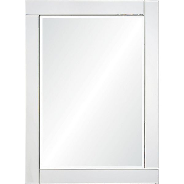 32" Clear Polished Framed Rectangular Wall Mirror Signature Home Collection