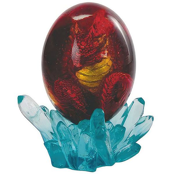 Fc Design 5"h Red Dragon in Acrylic Egg with Faux Crystal Figurine Statue Home Room Decor F.C Design