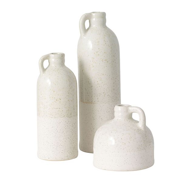 Sullivan's Speckled Handled Bottle Vases Table Decor 3 pc Set Sullivan's