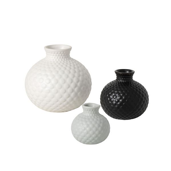 Sullivan's 3-pk. Embossed Dot Low Ball Vase Set Sullivan's