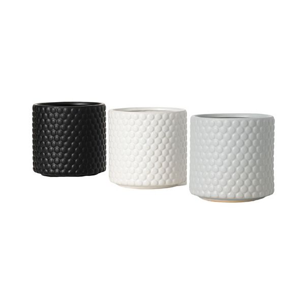 Sullivan's Dot Textured Ceramic Pot Table Decor 3-Piece Set Sullivan's