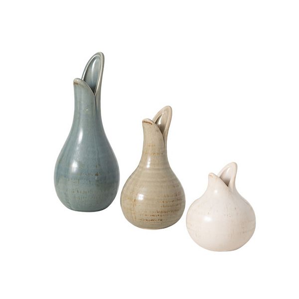 Tri-tone Tulip Bulb Vases Table Decor 3-piece Set Sullivan's