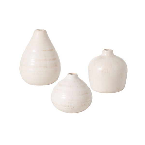 Sullivan's 3-pk. Gloss White Bud Vase Set Sullivan's