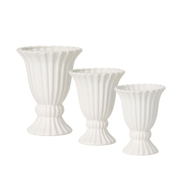 Sullivan's 3-pk. Matte White Urn Set Sullivan's