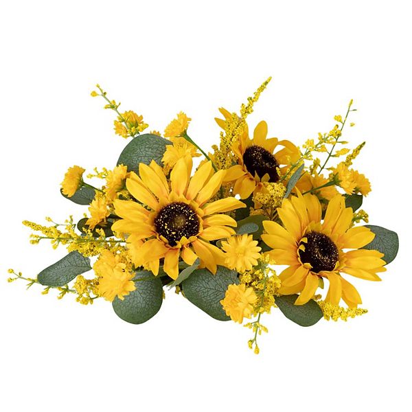 Sullivan's Artificial Sunflower Eucalyptus Orb Table Decor Sullivan's