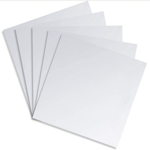 5x Adhesive Flexible Mirror Plastic Sheet Acrylic Tiles For Wall Decor 12 X 12" Juvale