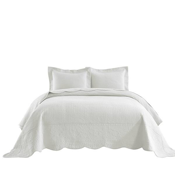 Marcielo 3 Piece 100% Cotton Oversized Bedspread Lightweight Quilt Set MarCielo