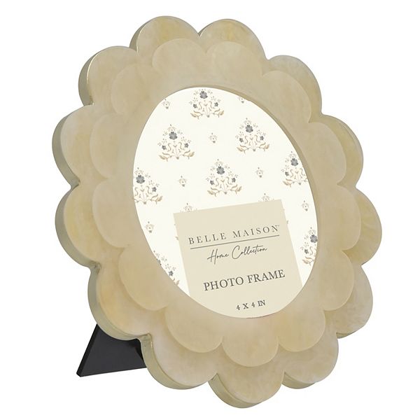 Belle Maison Scalloped Flower Tabletop Picture Frame Belle Maison