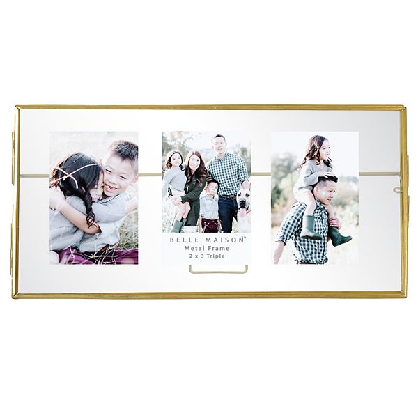 Belle Maison Triple Opening Floating Tabletop Picture Frame Belle Maison