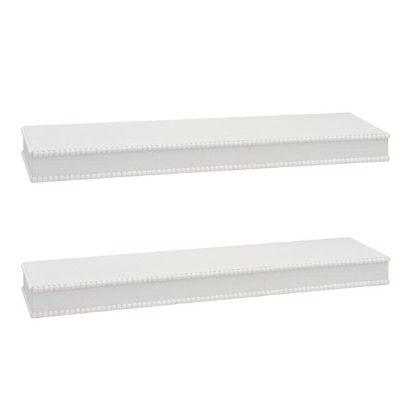 Belle Maison 24-in. Beaded Floating Shelves 2-piece Set Belle Maison