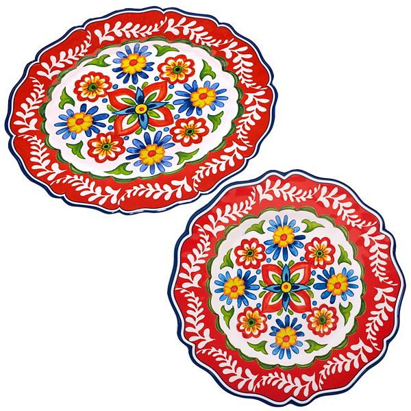 Certified International 2-Piece Flores Platter Set Certified International