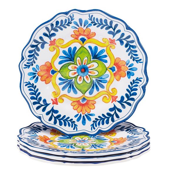 Certified International 4-Piece Flores Salad Plate Set Certified International