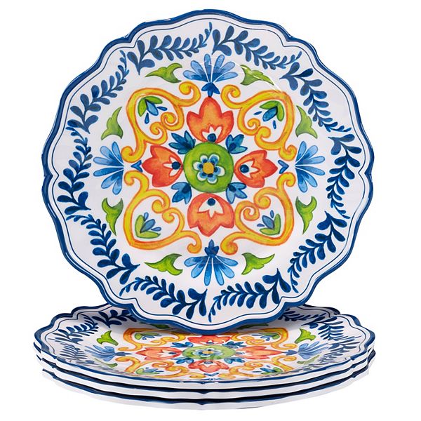 Certified International 4-Piece Flores Dinner Plate Set Certified International