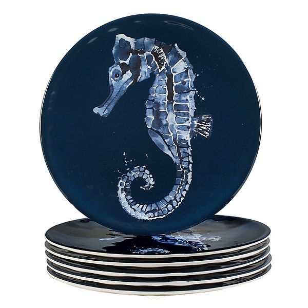 Certified International Sea Life 6-Piece Salad Plate Set Certified International