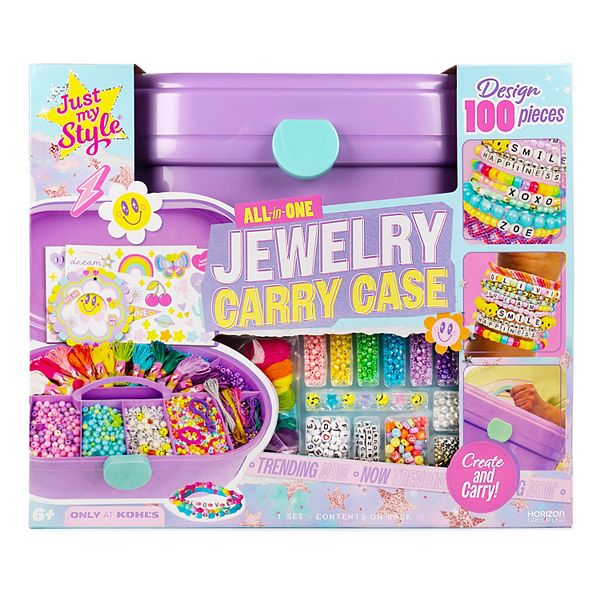 Just My Style All-in-One Jewelry Carry Case - Jewelry Making Kit for Kids Just My Style