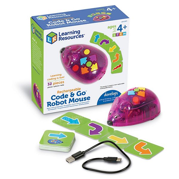 Learning Resources Rechargeable Code & Go® Robot Mouse STEM Activity Toy Learning Resources