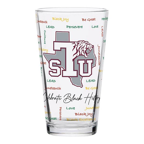 Texas Southern Tigers 16oz. Pint Glass Indigo Falls