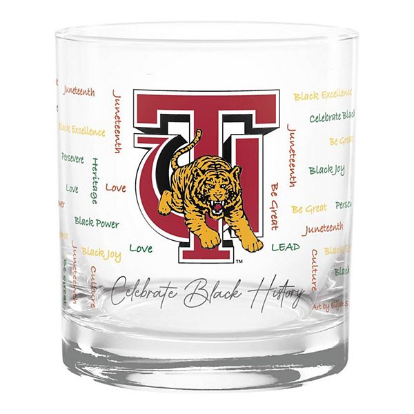 Tuskegee Golden Tigers 14oz. Black History Month Rocks Glass Indigo Falls