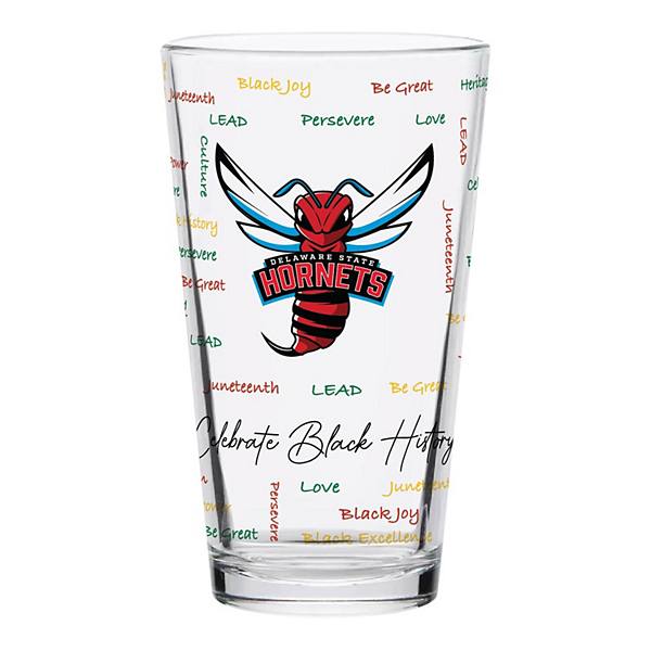 Delaware State Hornets 16oz. Pint Glass Indigo Falls