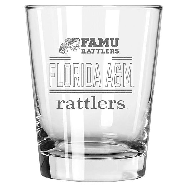 The Memory Company Florida A&M Rattlers 15oz. Double Old Fashioned Glass The Memory Company