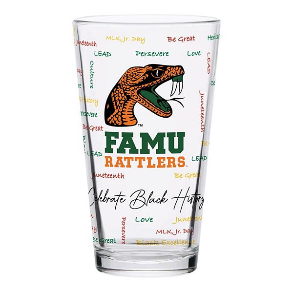 Florida A&M Rattlers 16oz. Pint Glass Indigo Falls