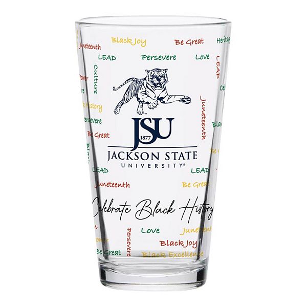 Jackson State Tigers 16oz. Pint Glass Indigo Falls