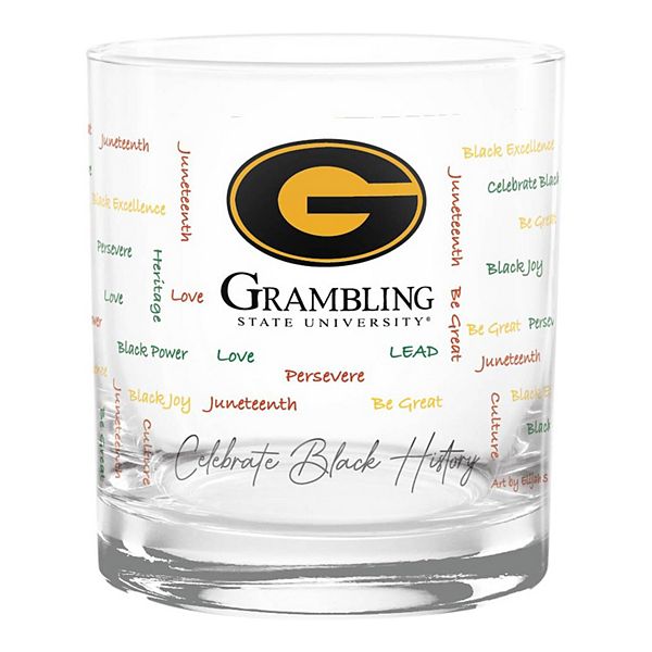 Grambling Tigers 14oz. Black History Month Rocks Glass Indigo Falls