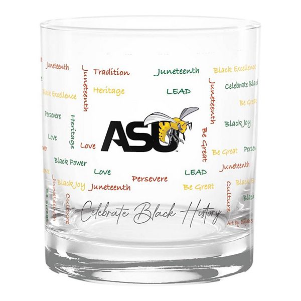 Alabama State Hornets 14oz. Black History Month Rocks Glass Indigo Falls