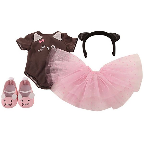 Gotz Little Kitten Standing Doll Ballerina Clothing Set - Designed for Premium Dolls up to 19" Tall Gotz