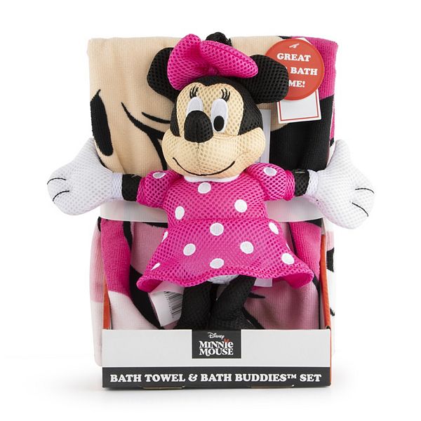 Disney's Minnie Mouse Bath Towel & Bath Buddy Set Licensed Character