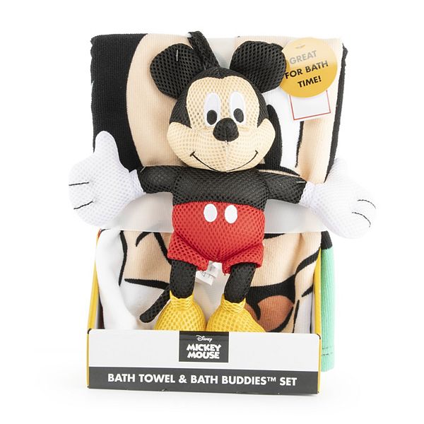 Disney's Mickey Mouse Bath Towel & Bath Buddy Set Licensed Character