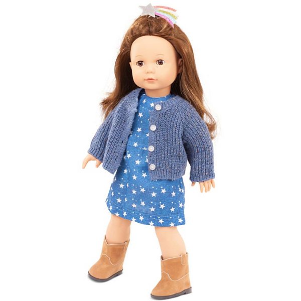 Gotz Precious Day Elisabeth My Star 18" Posable Standing Baby Doll and Accessories with Hair to Wash & Style Gotz