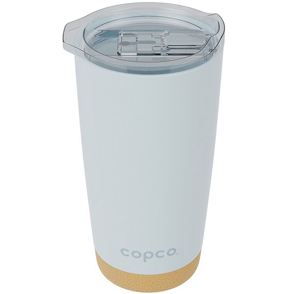 Copco Travel Tumbler With Cork Bottom, 20 Oz. Double Wall Stainless Steel Mug, Leak-proof Lid Copco