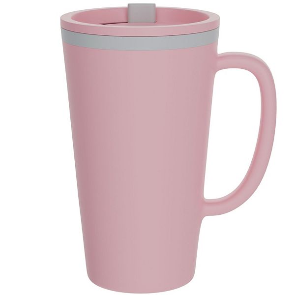 Copco Cone Double Wall Insulated Mug With Handle, Durable & Bpa-free Reusable Plastic, 16 Oz. Copco