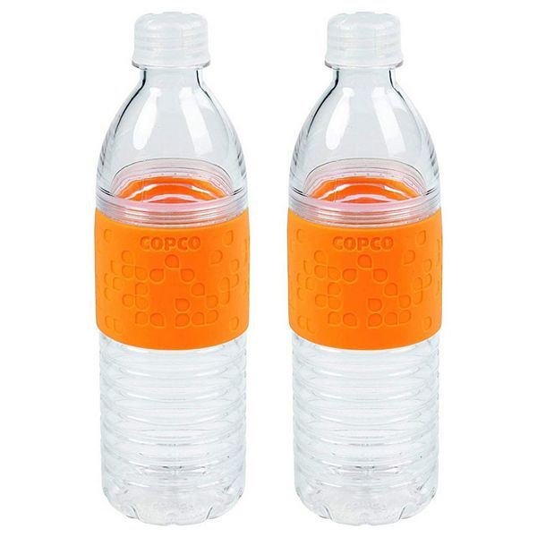 Copco Hydra 2-pack Water Bottle 16.9 Oz. Non Slip Sleeve Bpa Free Tritan Reusable Copco