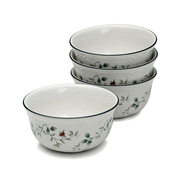 Pfaltzgraff Winterberry 24oz Deep Soup-Cereal Bowl Set of 4 Pfaltzgraff