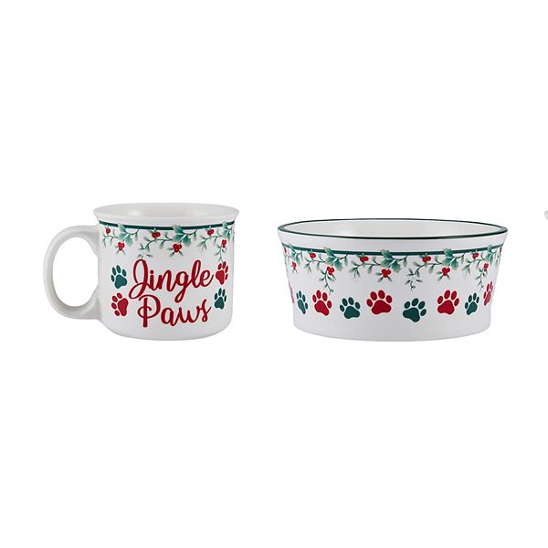 Pfaltzgraff Winterberry Coffee Mug and Pet Bowl 2 Piece Gift Set Pfaltzgraff