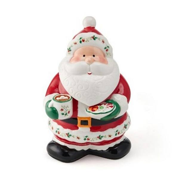 Pfaltzgraff Winterberry 10 Inch Santa Cookie Jar Pfaltzgraff