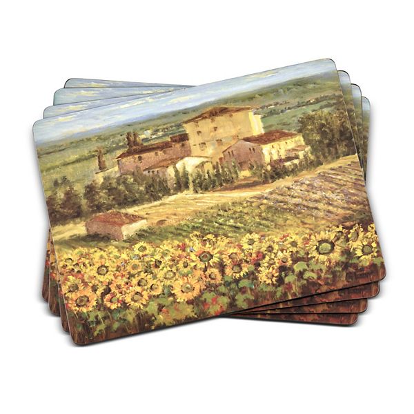 Скатерти Toscana из 4-х штук, защитный слой, стойкость к пятнам, 40 см x 30 см Pimpernel