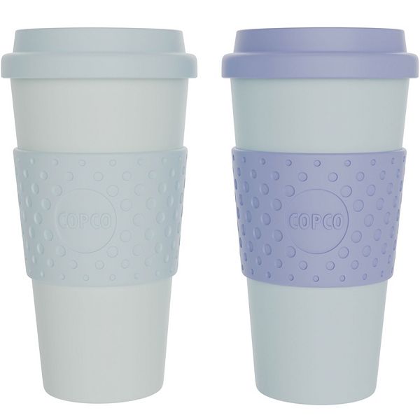 Copco Acadia To Go Lidded Mug Set Of 2, 16 Oz. Reusable Durable & Bpa-free, Double-wall Insulation Copco