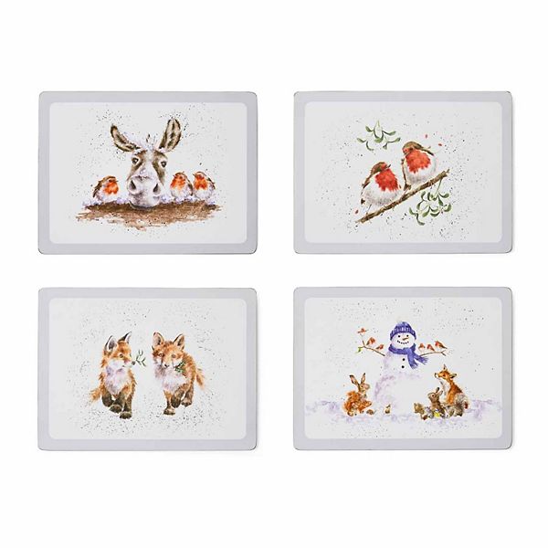 Pimpernel Wrendale Designs Christmas Placemats, Set Of 4 Pimpernel