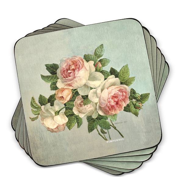 Pimpernel Antique Roses Coasters, Set Of 6 Pimpernel