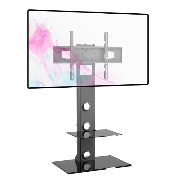 ProMounts Premium Swivel TV Stand Mount for 37”-72” Screens with Shelving, Holds up to 110 Lbs ProMounts