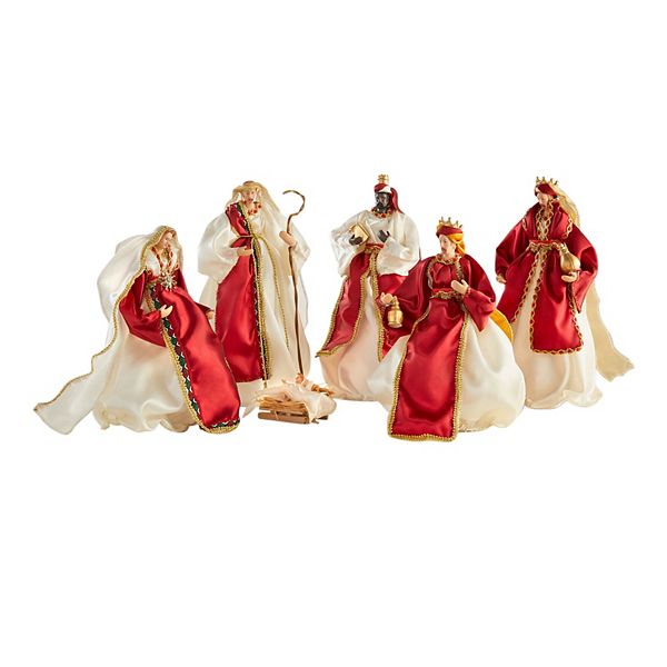 Brylanehome 12""h Tabletop Nativity Scene, Set Of 6 BrylaneHome